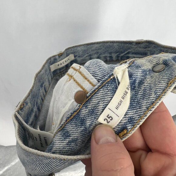 PACSUN high rise bootcut jeans size 25 light wash - Picture 14 of 14
